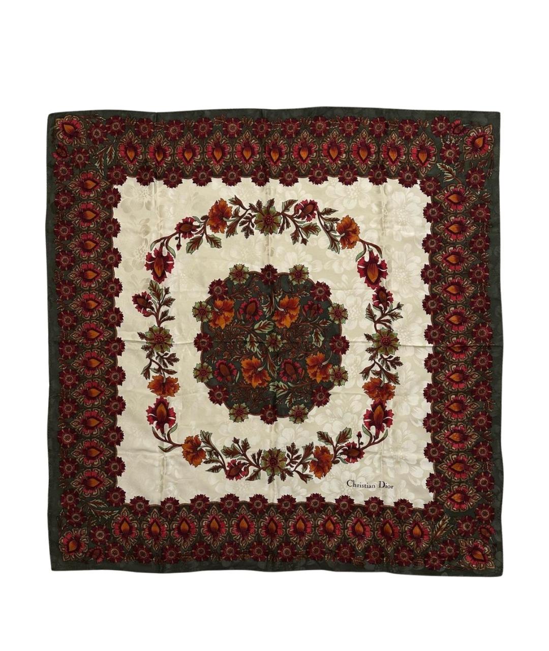 CHRISTIAN DIOR Мульти шелковый платок, фото 1