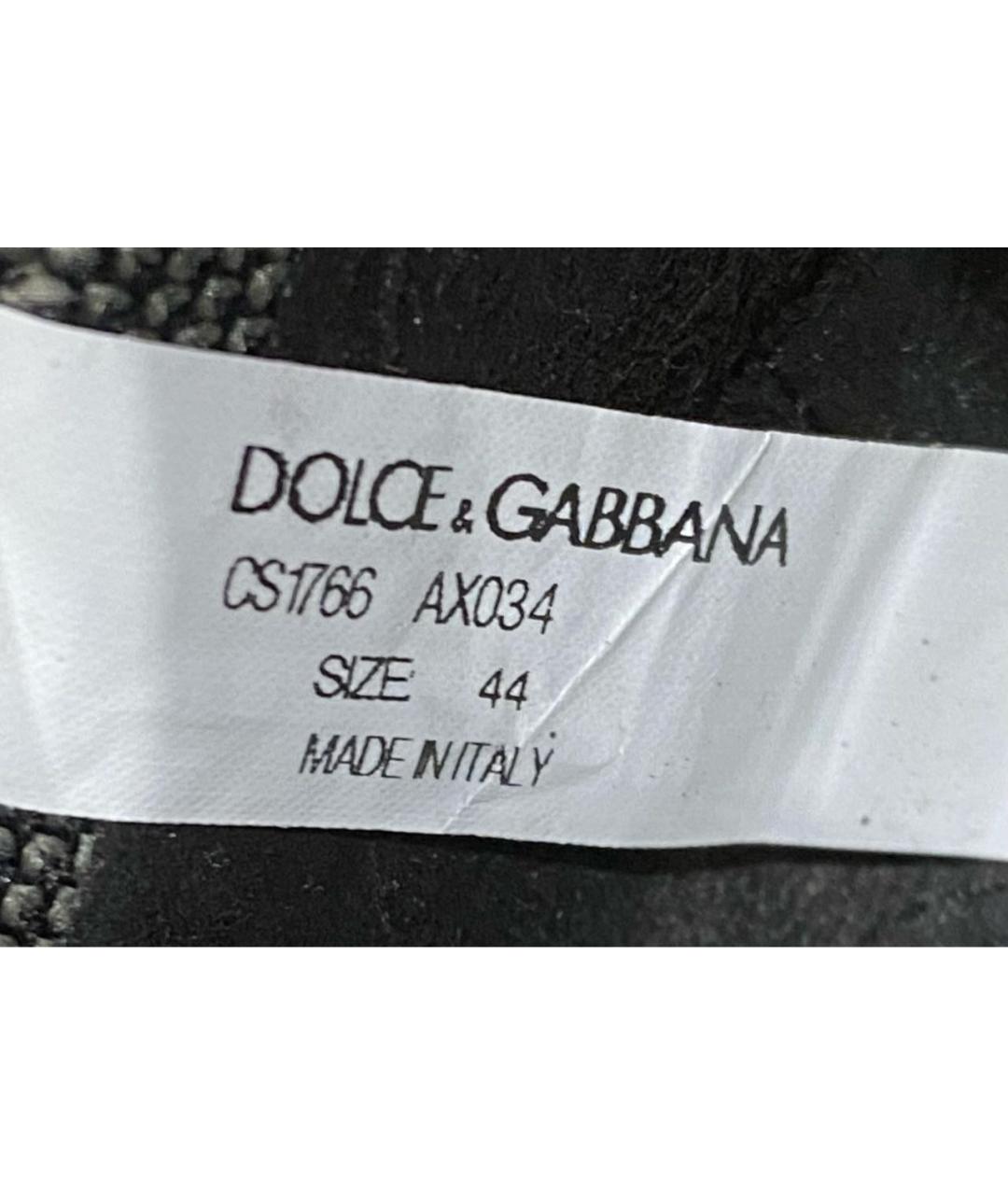 DOLCE&GABBANA Хаки текстильные низкие кроссовки / кеды, фото 6