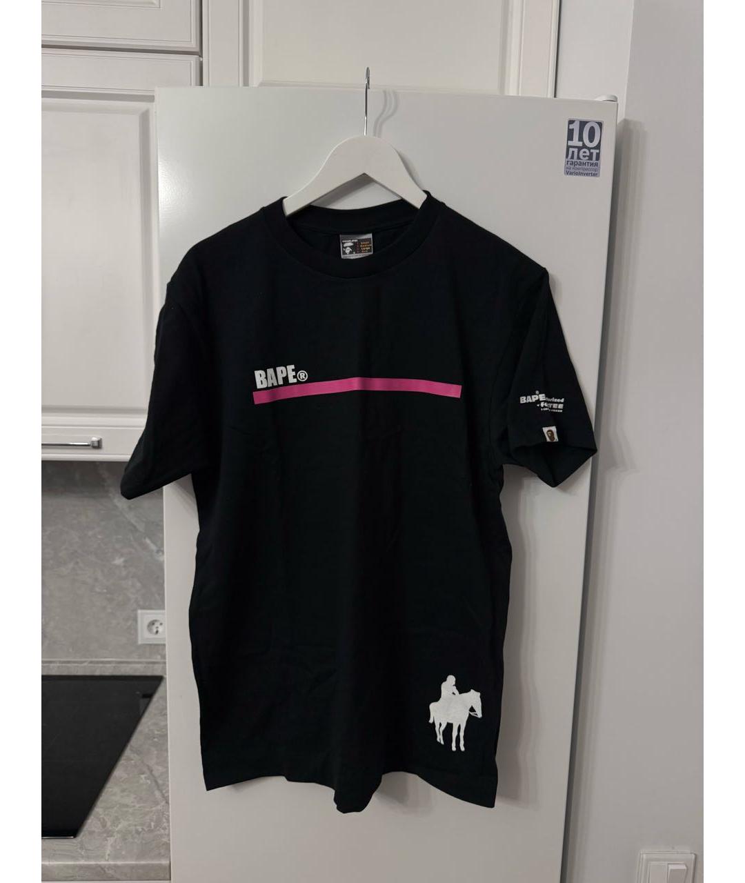 A BATHING APE Черная футболка, фото 3