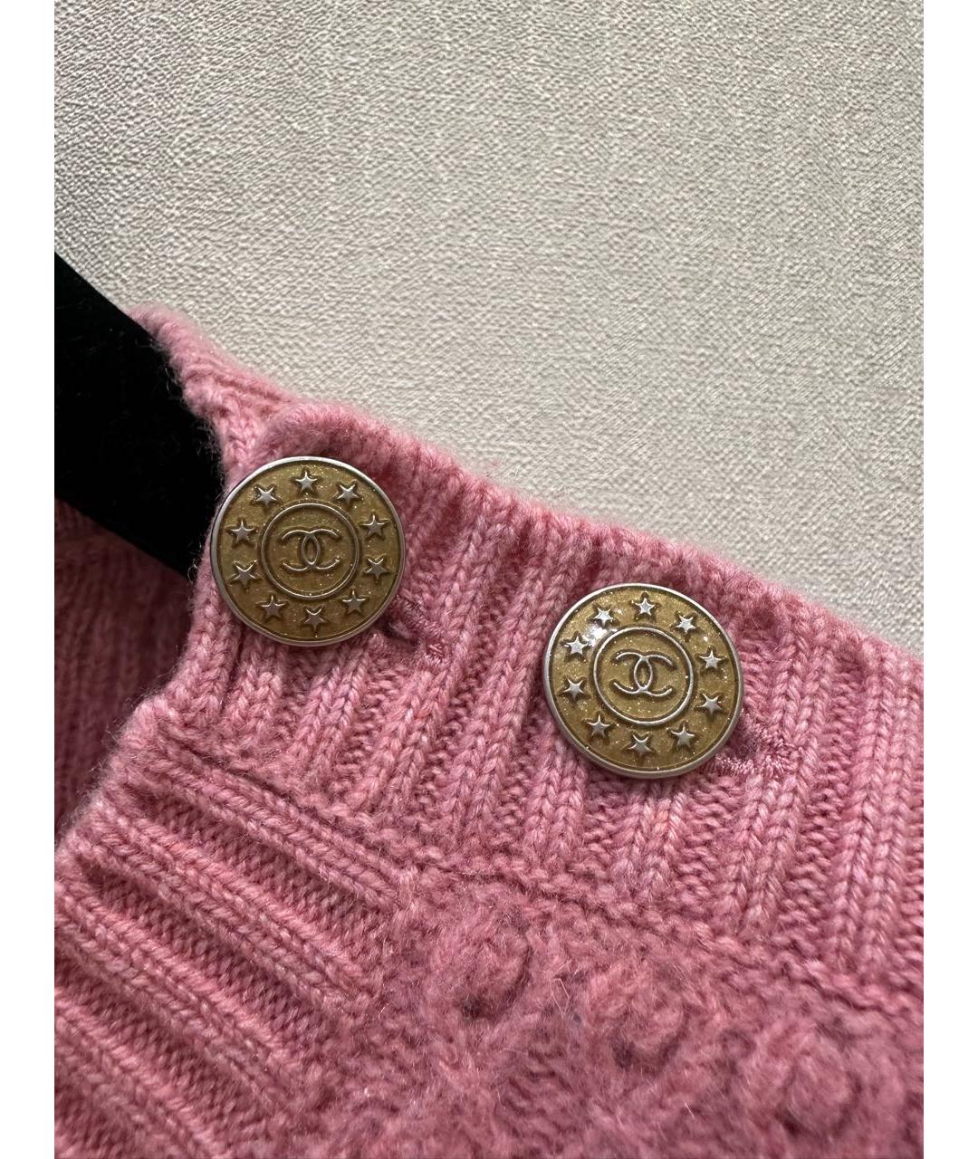 CHANEL Розовый кашемировый джемпер / свитер, фото 4