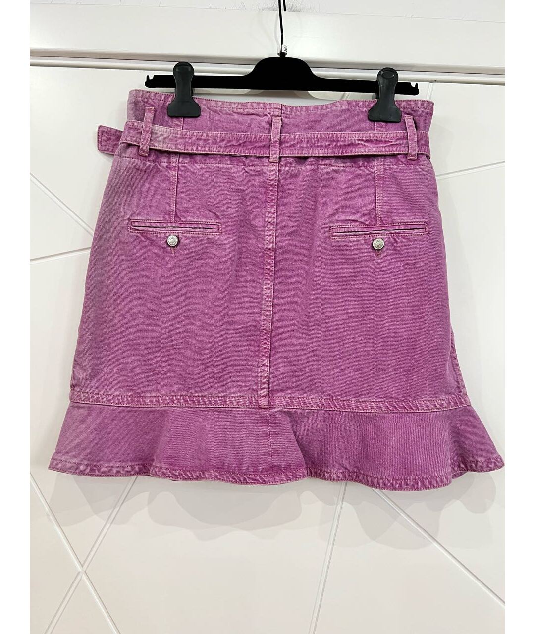 ISABEL MARANT Фиолетовая хлопковая юбка мини, фото 3