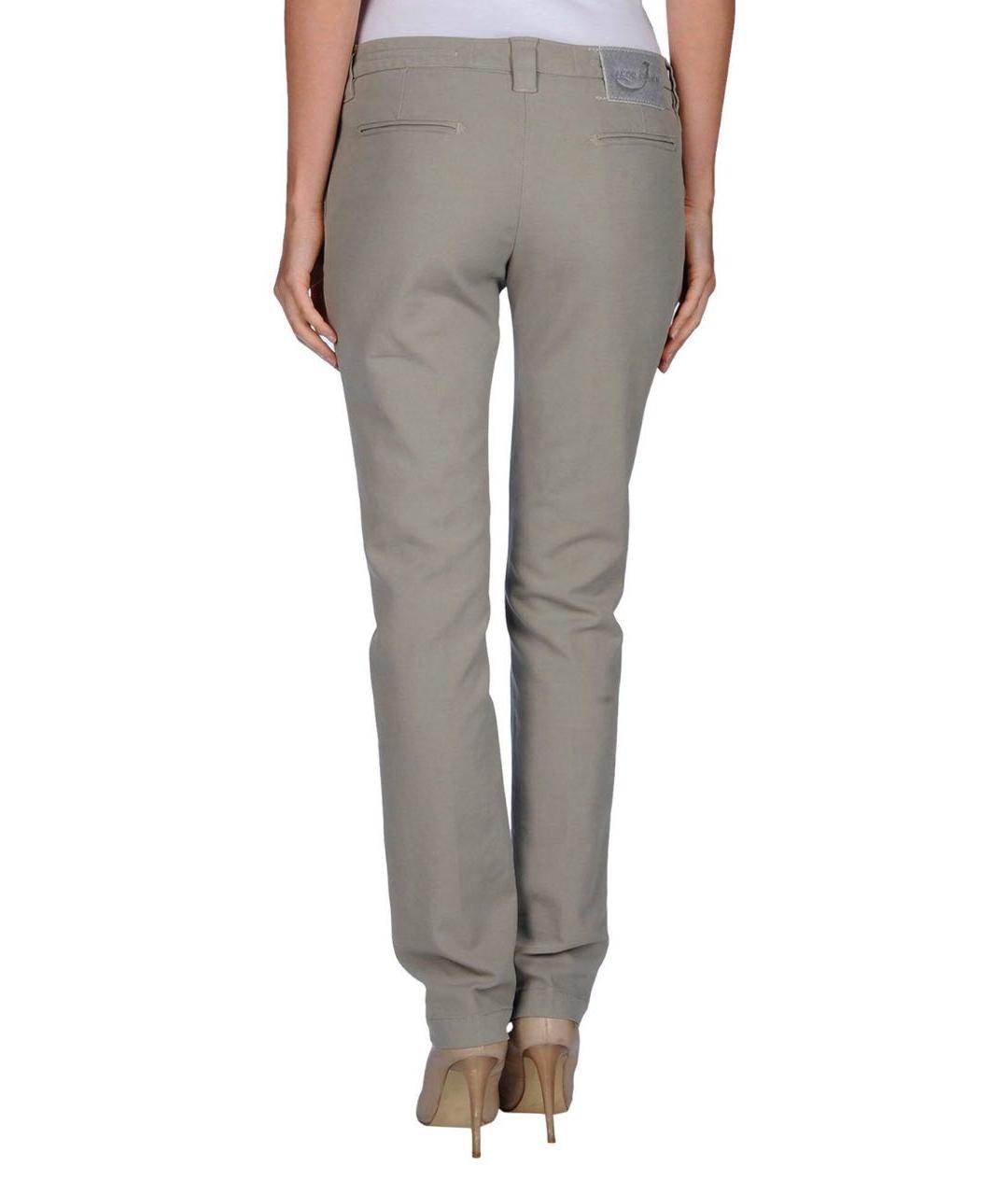 JACOB COHEN Бежевые хлопко-эластановые брюки узкие, фото 3