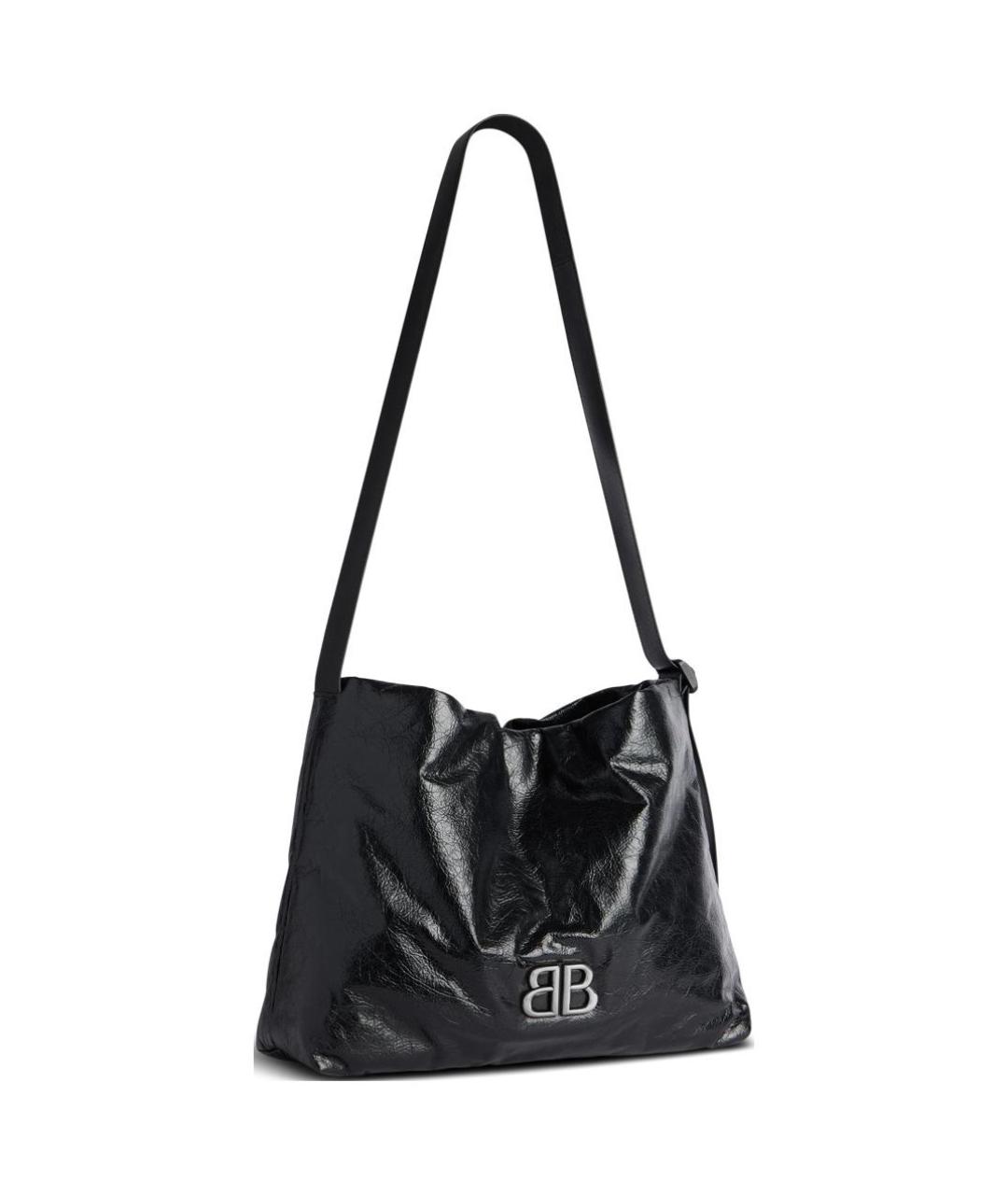 BALENCIAGA Черная кожаная сумка через плечо, фото 2