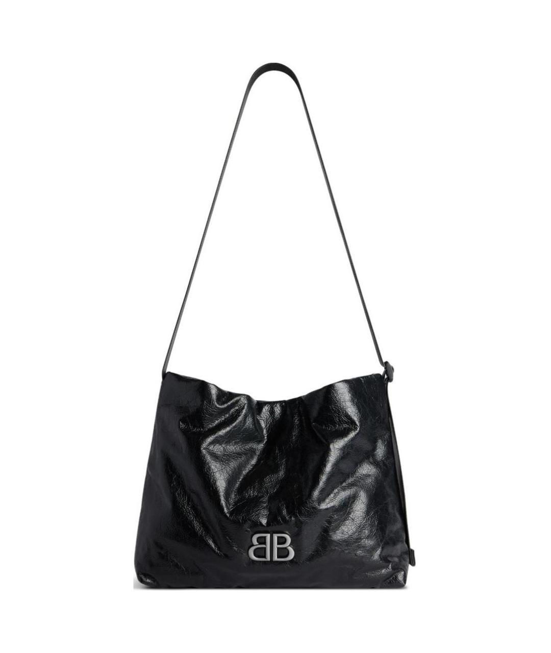 BALENCIAGA Черная кожаная сумка через плечо, фото 1