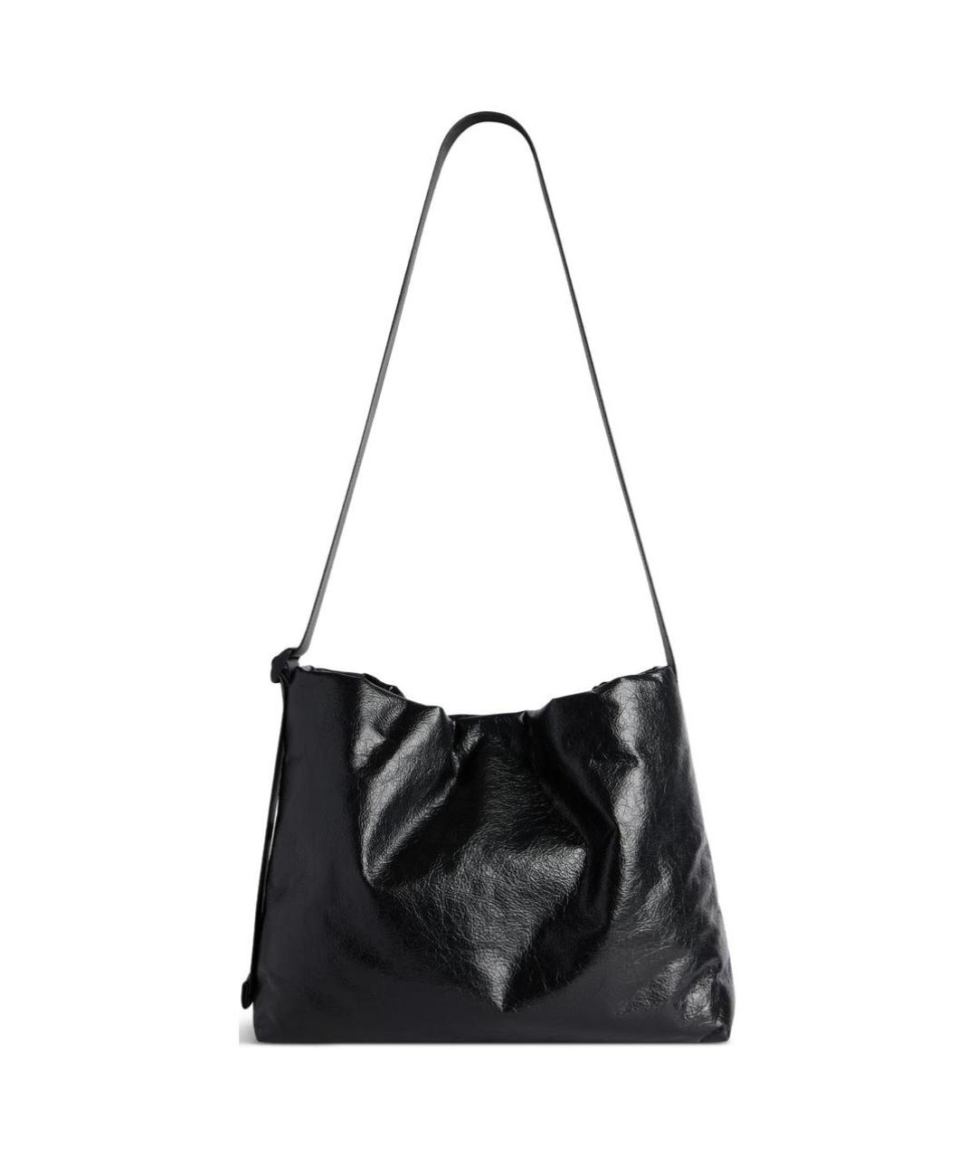 BALENCIAGA Черная кожаная сумка через плечо, фото 4