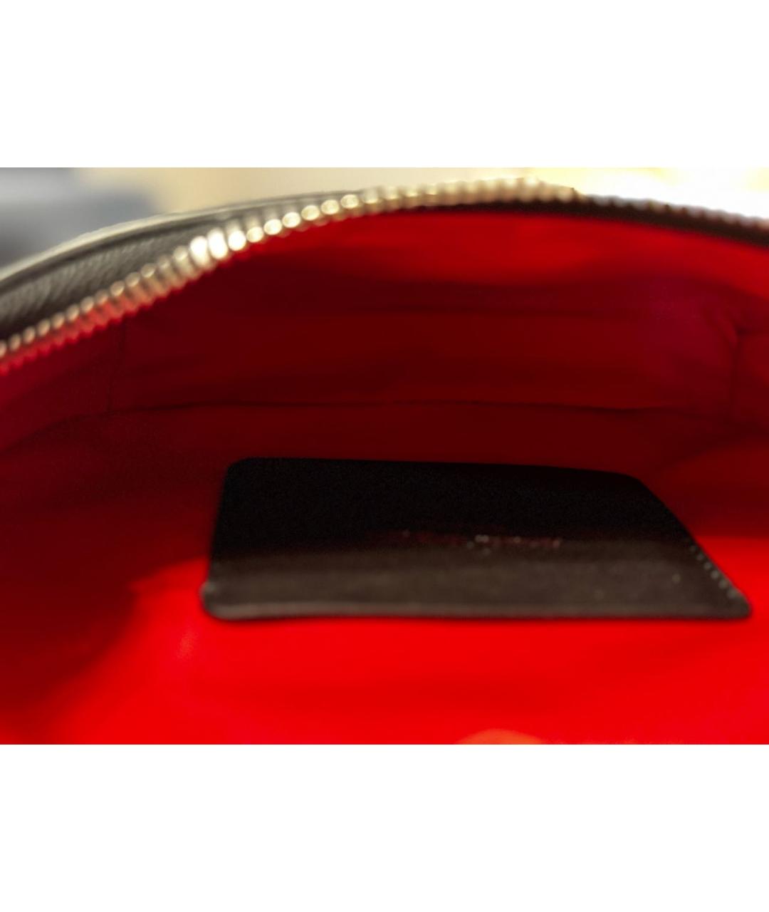 ALEXANDER MCQUEEN Черная кожаная сумка на плечо, фото 6