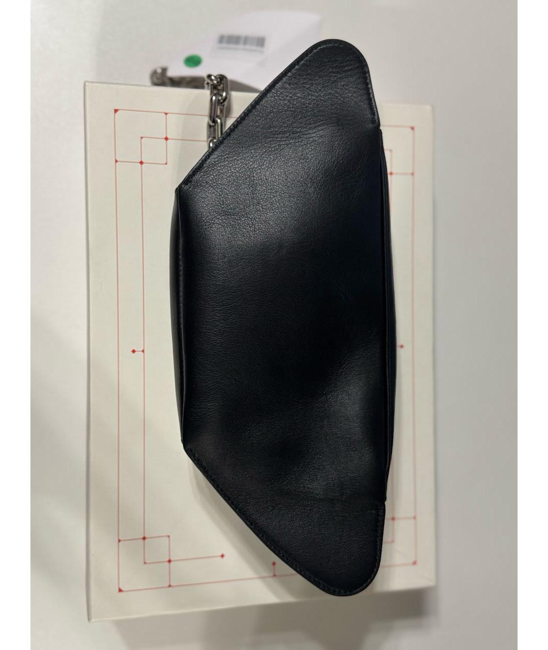 ALEXANDER MCQUEEN Черная кожаная сумка на плечо, фото 3