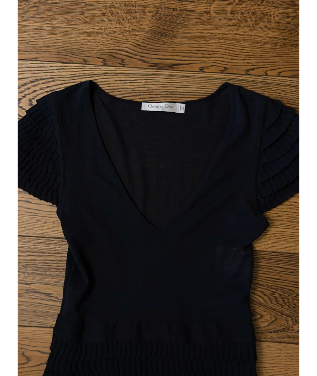 CHRISTIAN DIOR Черное хлопковое вечернее платье, фото 5
