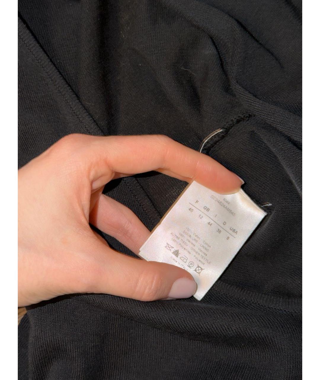 CHRISTIAN DIOR Черное хлопковое вечернее платье, фото 7