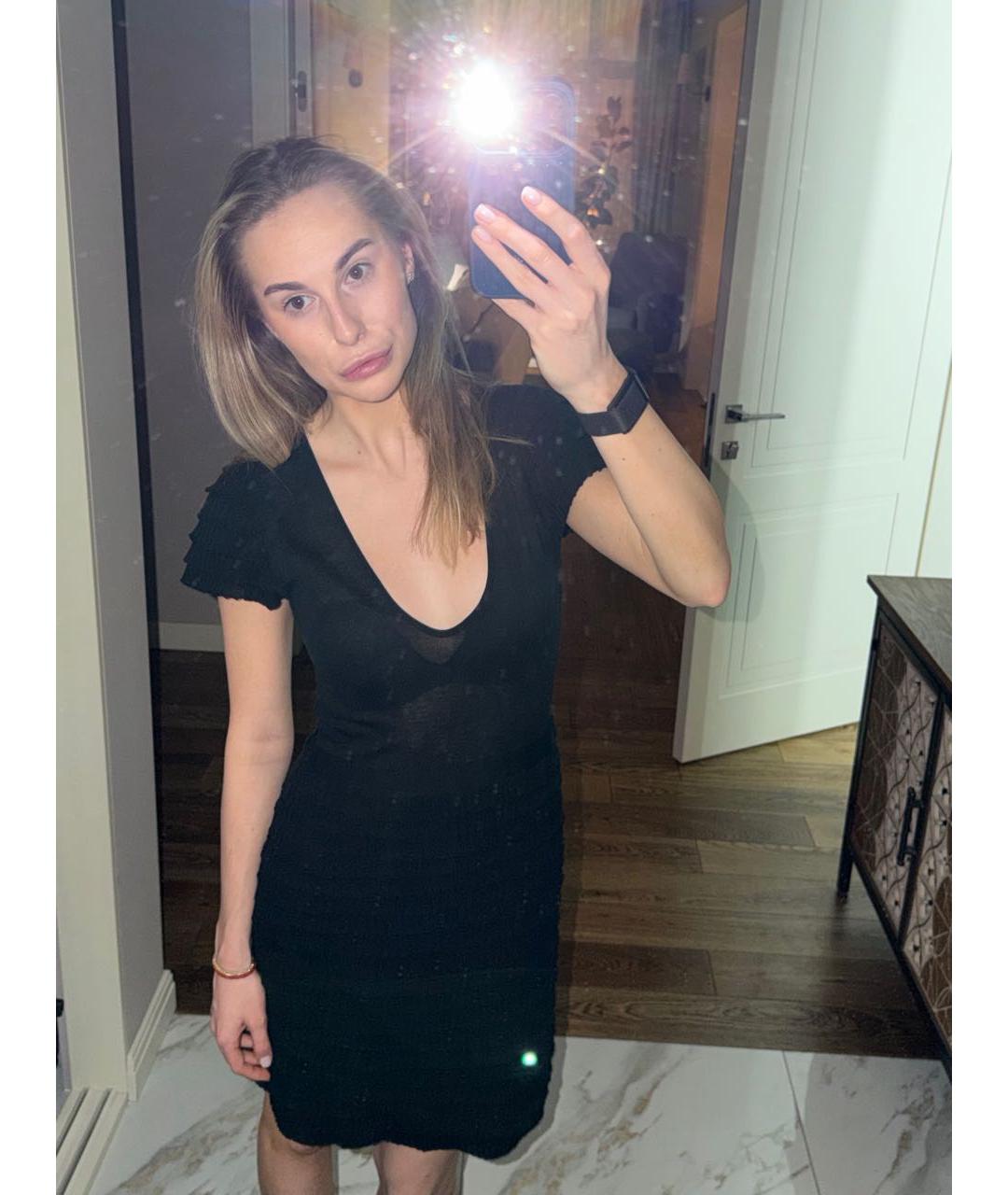 CHRISTIAN DIOR Черное хлопковое вечернее платье, фото 2