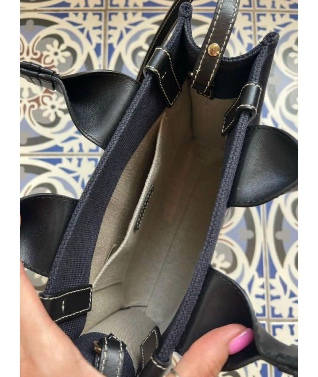 CHLOE Темно-синяя кожаная сумка тоут, фото 4