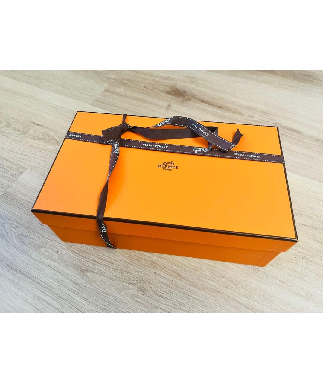 HERMES Коричневые кожаные сандалии, фото 6