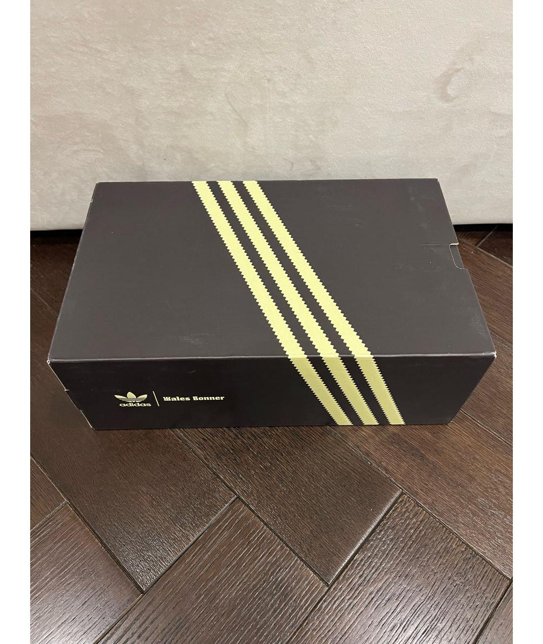 ADIDAS Бежевые кожаные кеды, фото 8