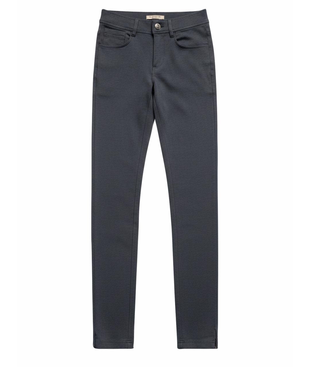 BURBERRY Антрацитовые брюки узкие, фото 1