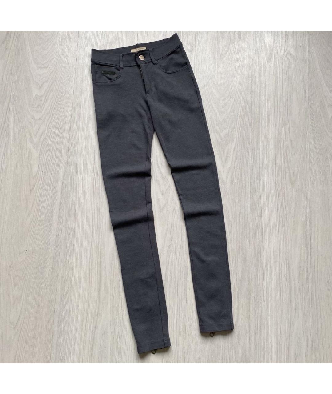 BURBERRY Антрацитовые брюки узкие, фото 9