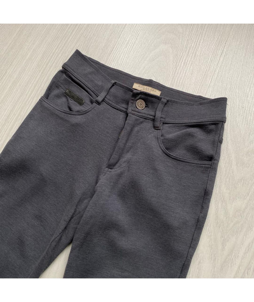 BURBERRY Антрацитовые брюки узкие, фото 2