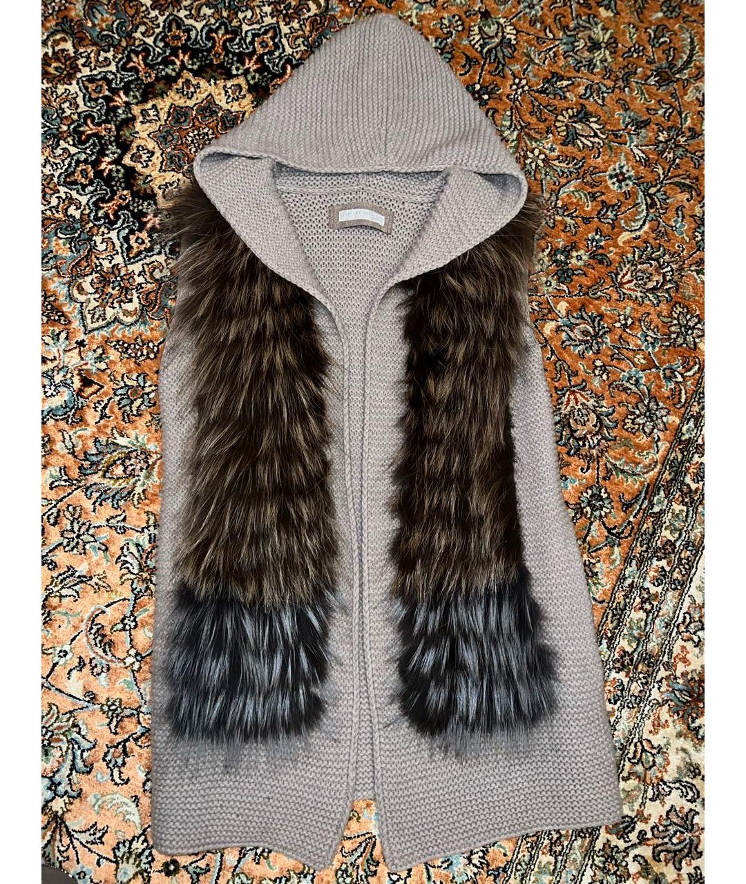 FABIANA FILIPPI Серый шерстяной жилет, фото 8