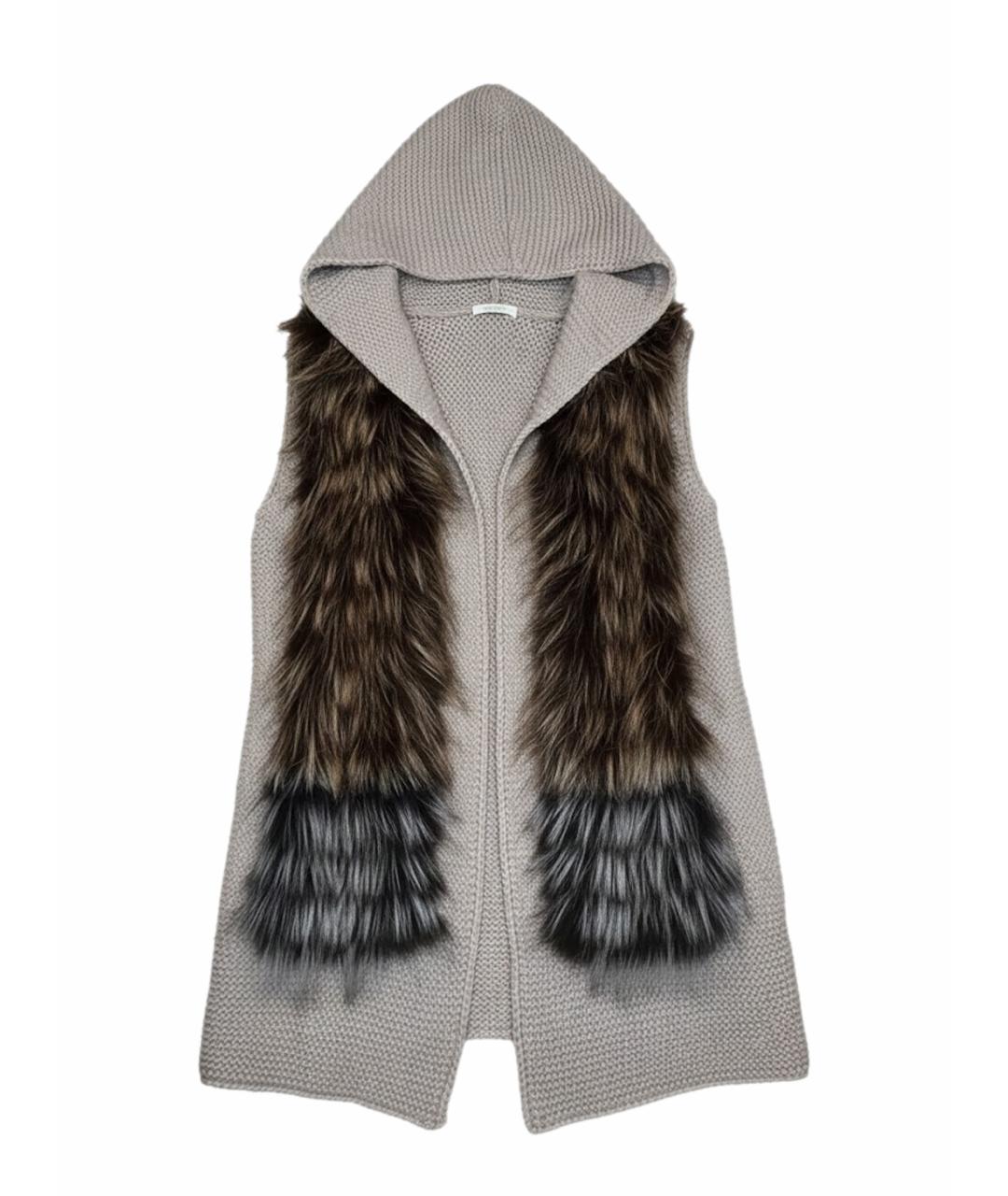 FABIANA FILIPPI Серый шерстяной жилет, фото 1