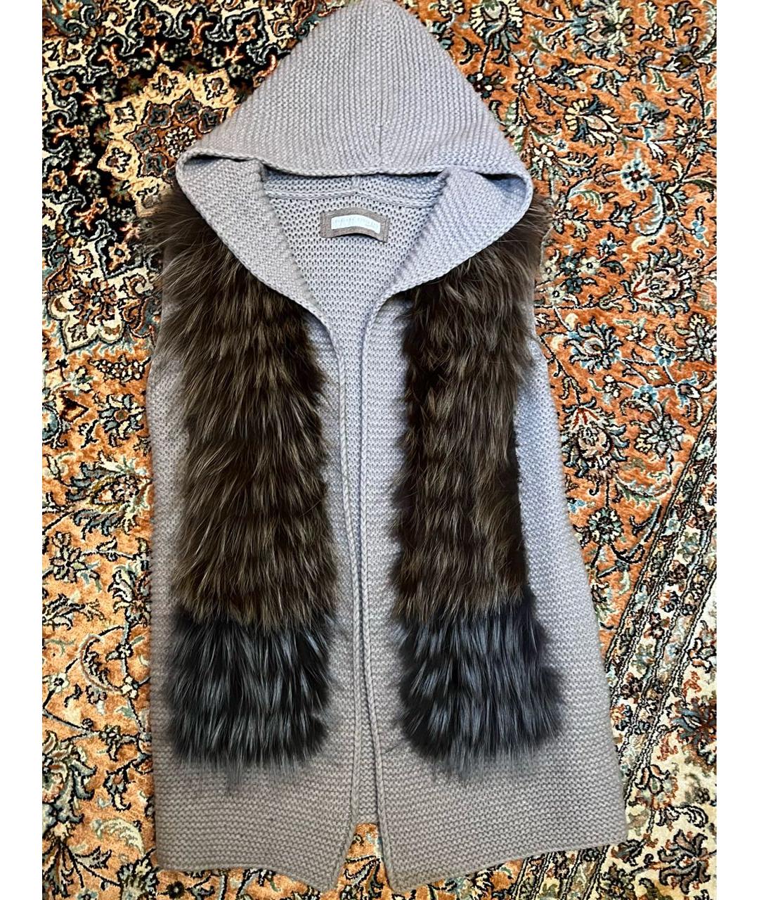 FABIANA FILIPPI Серый шерстяной жилет, фото 3