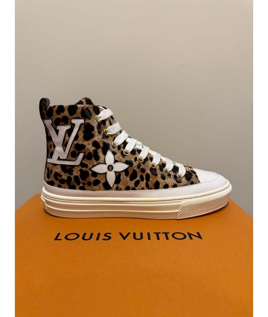 LOUIS VUITTON Коричневые кеды, фото 3