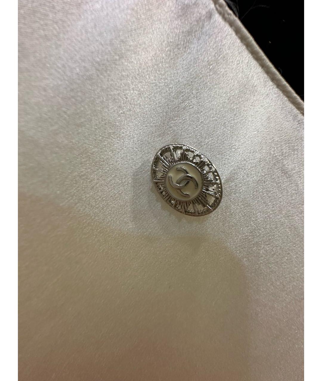 CHANEL Бежевая шелковая блузы, фото 4