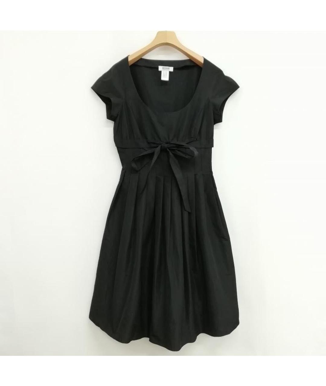 MOSCHINO Черное хлопковое коктейльное платье, фото 9