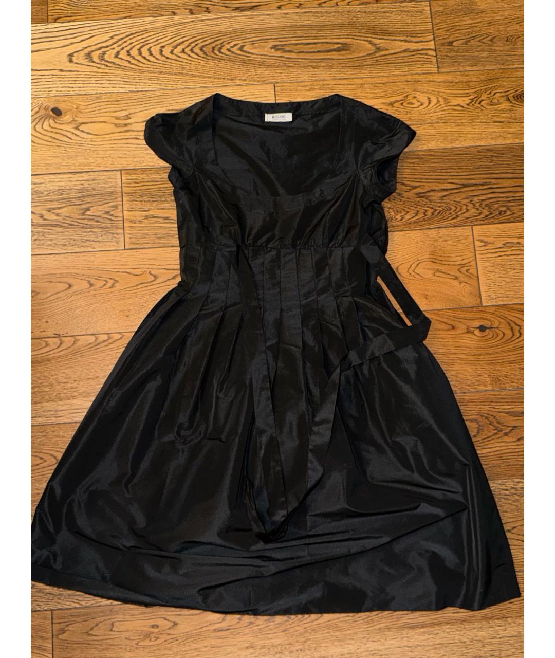 MOSCHINO Черное хлопковое коктейльное платье, фото 4