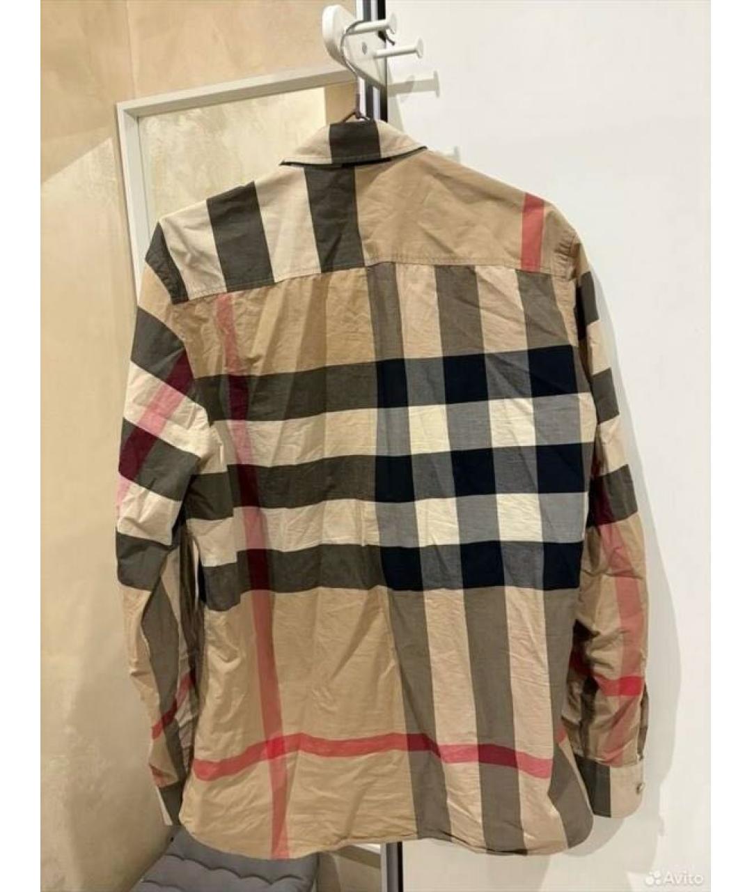 BURBERRY Бежевая хлопковая кэжуал рубашка, фото 2