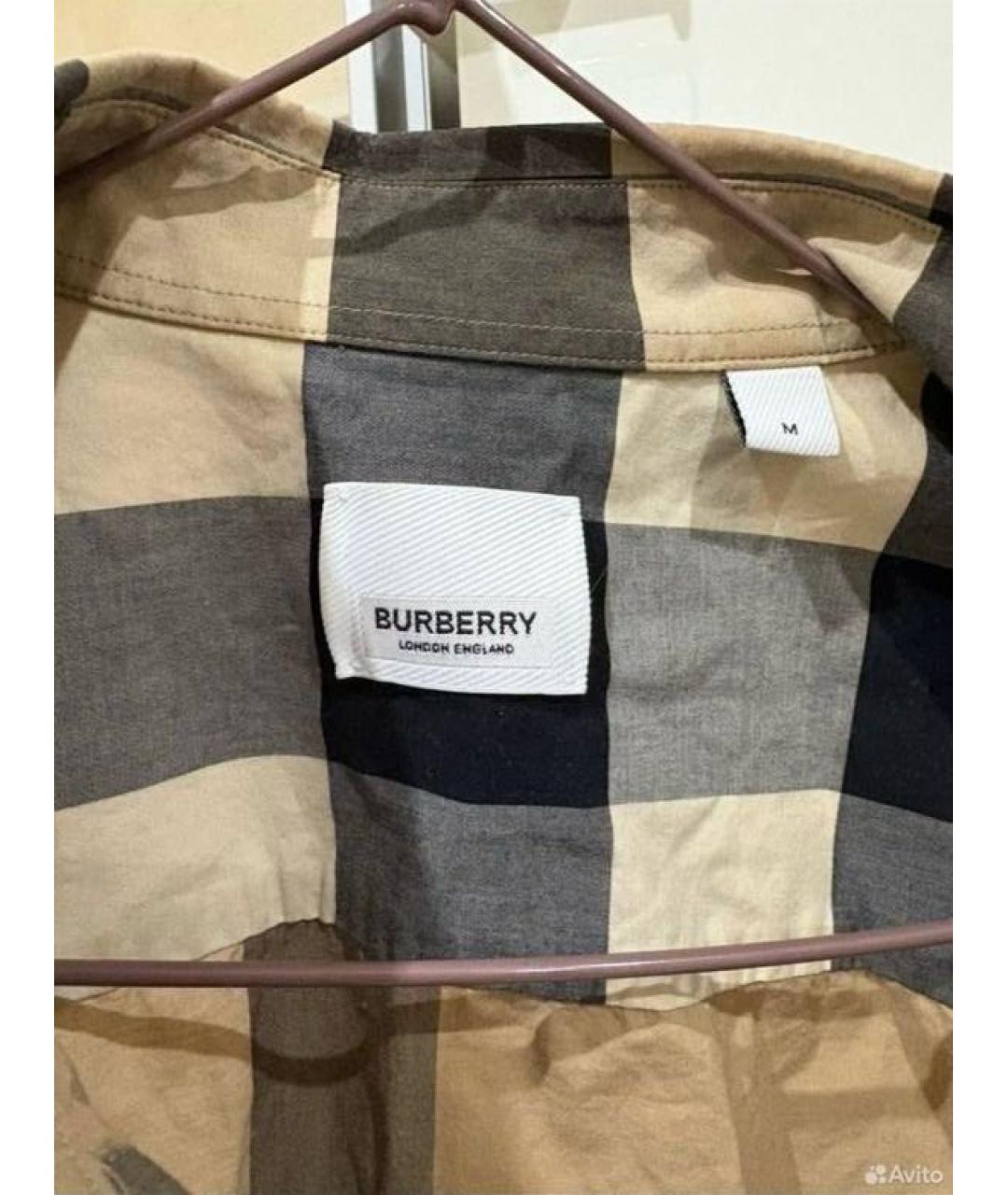 BURBERRY Бежевая хлопковая кэжуал рубашка, фото 3