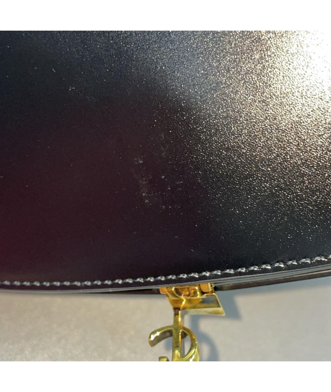 SAINT LAURENT Черная кожаная сумка через плечо, фото 6