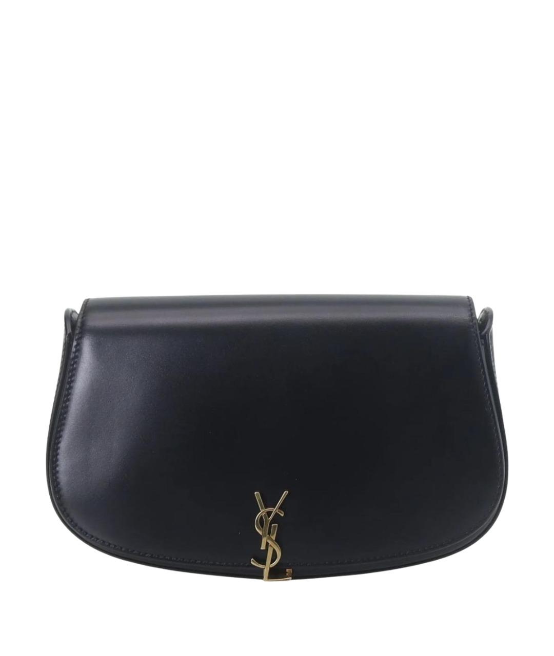SAINT LAURENT Черная кожаная сумка через плечо, фото 1