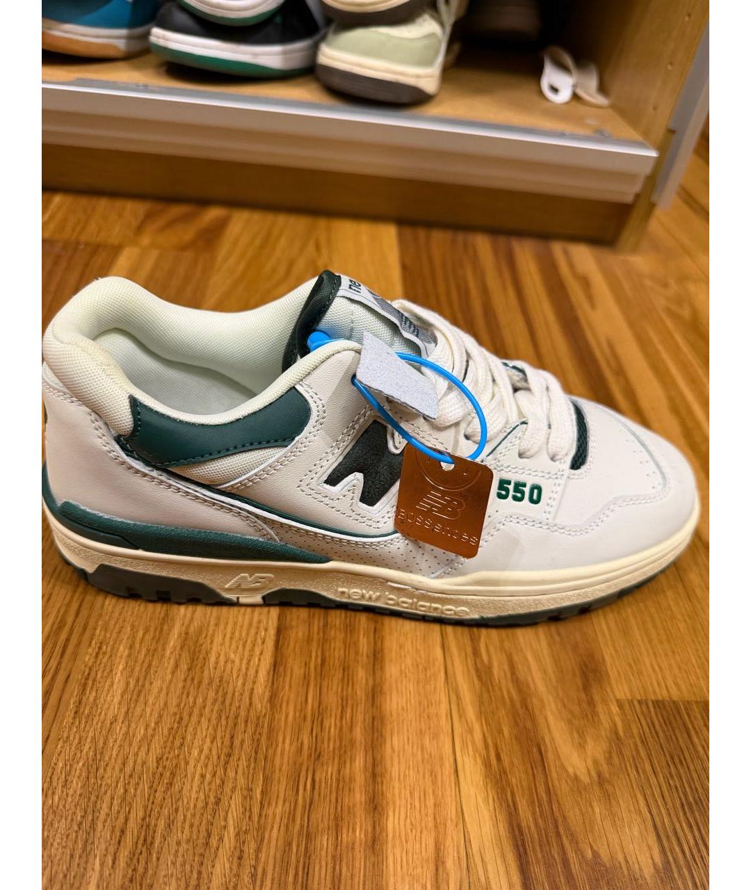 NEW BALANCE Белые кожаные кроссовки, фото 2