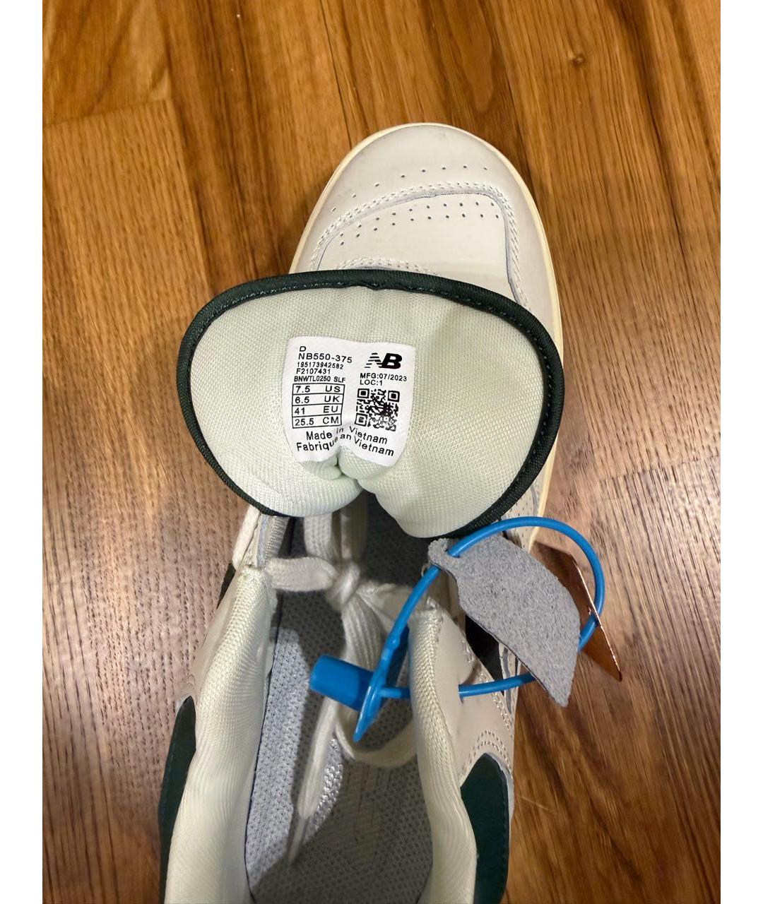 NEW BALANCE Белые кожаные кроссовки, фото 6