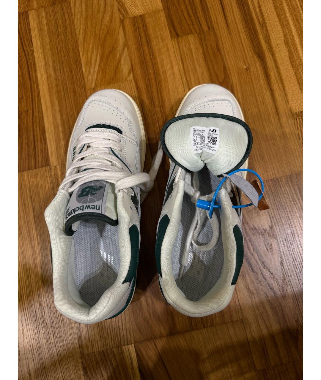 NEW BALANCE Белые кожаные кроссовки, фото 4