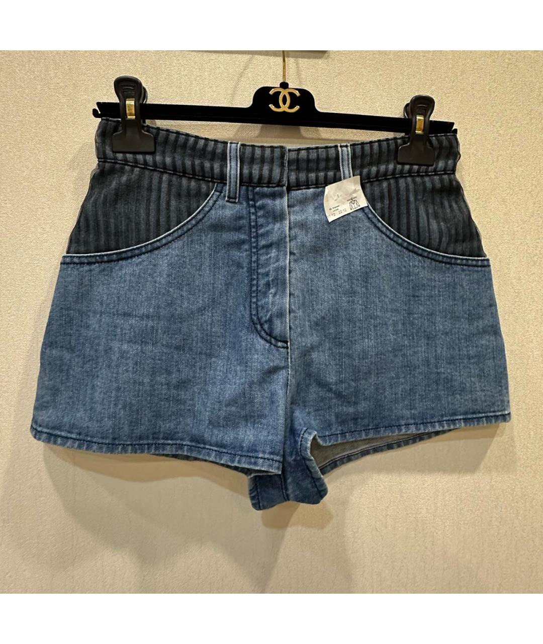 CHANEL Синие шорты, фото 2