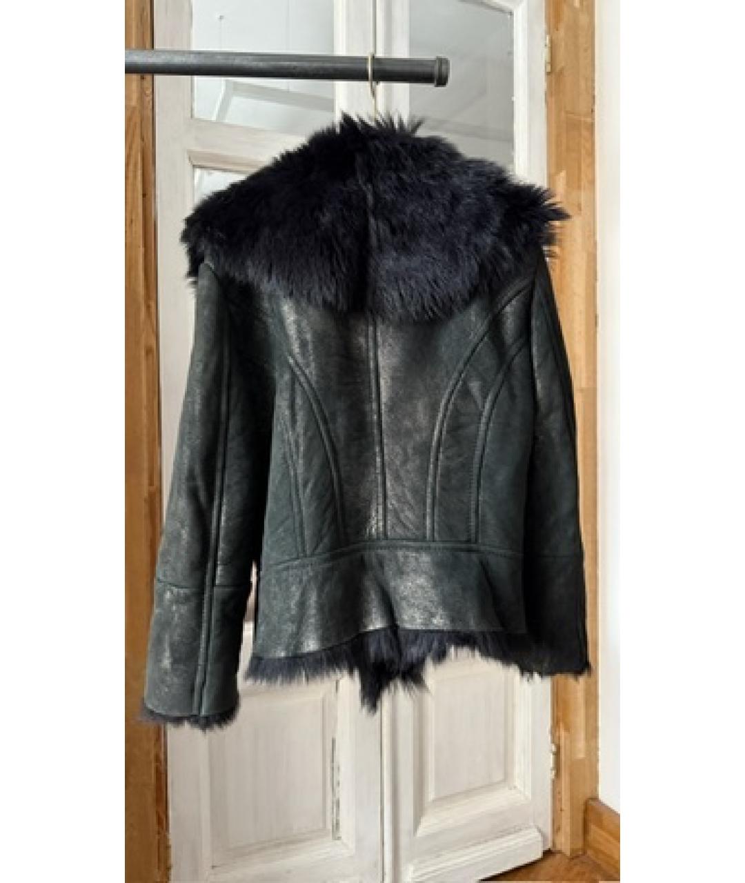 JOHN GALLIANO Черная кожаная дубленка, фото 2