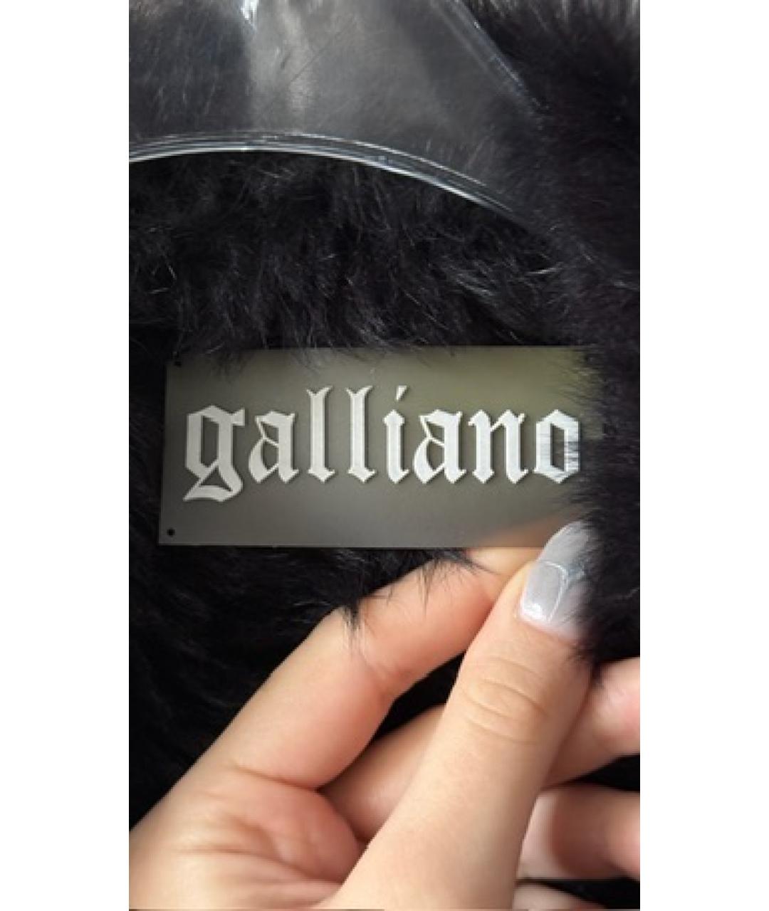 JOHN GALLIANO Черная кожаная дубленка, фото 3
