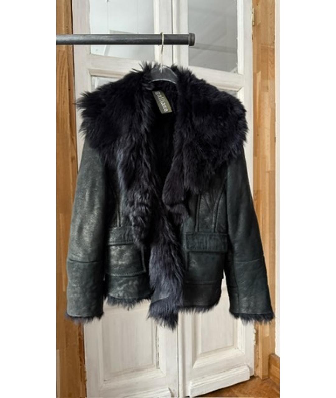 JOHN GALLIANO Черная кожаная дубленка, фото 6