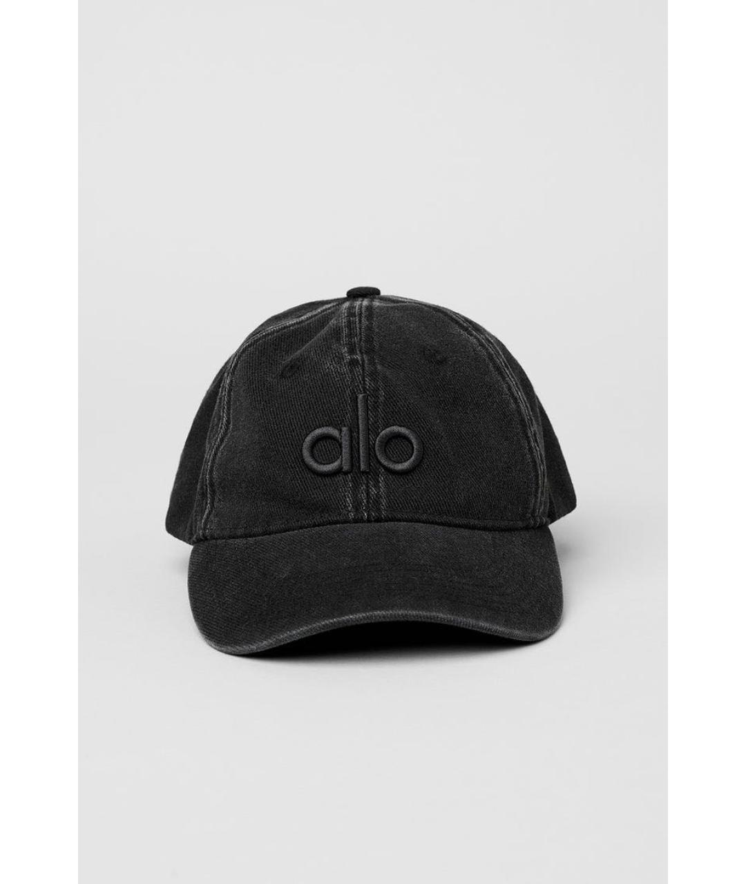 ALO YOGA Черная хлопковая кепка, фото 5