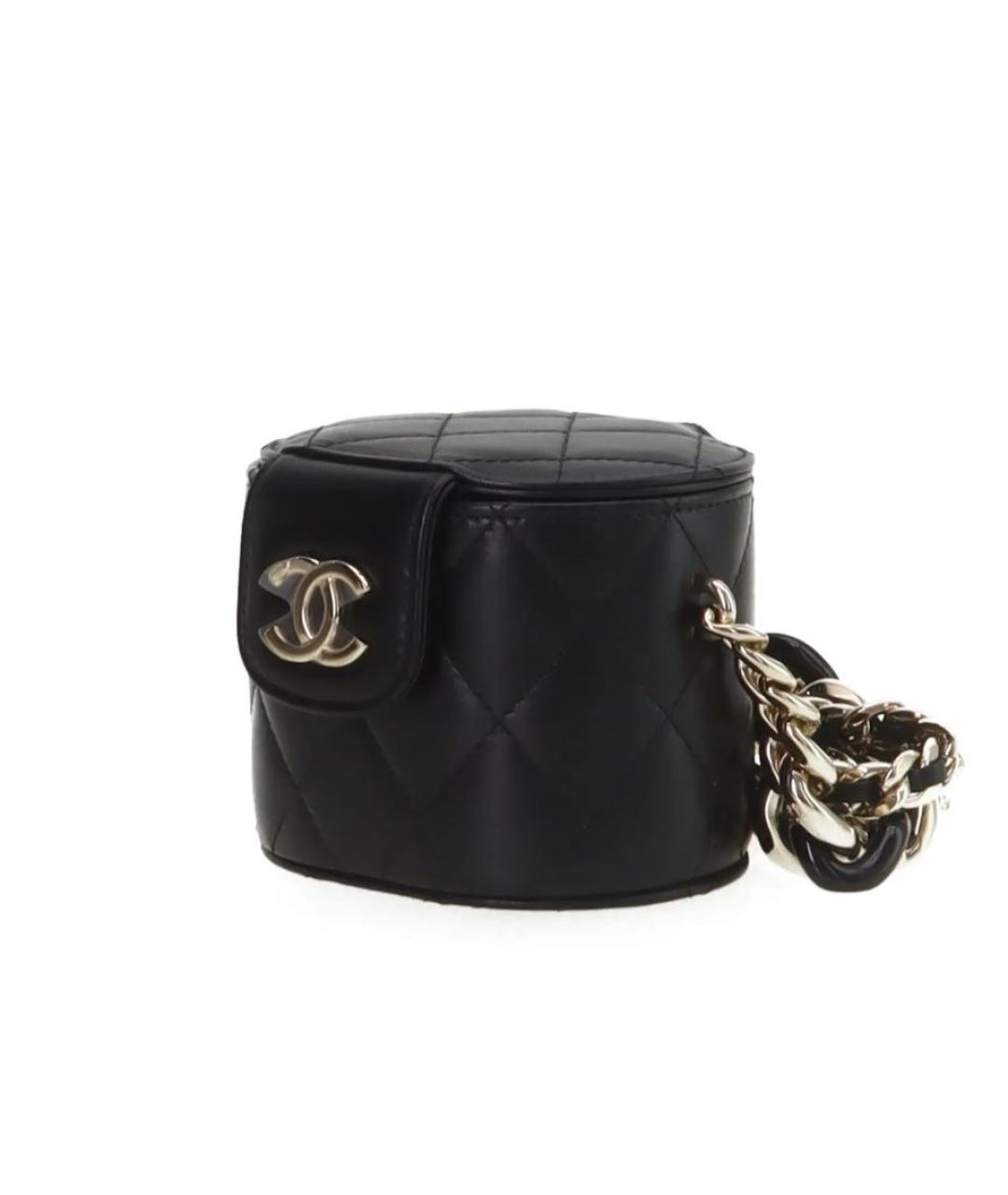 CHANEL Черная кожаная сумка через плечо, фото 2