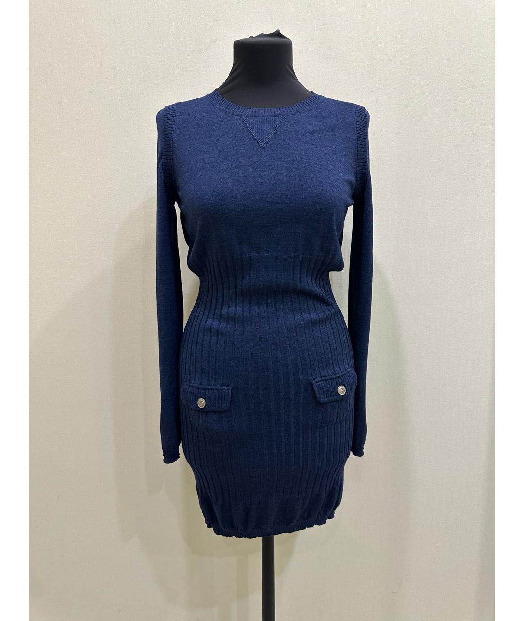 CHANEL Синее повседневное платье, фото 9