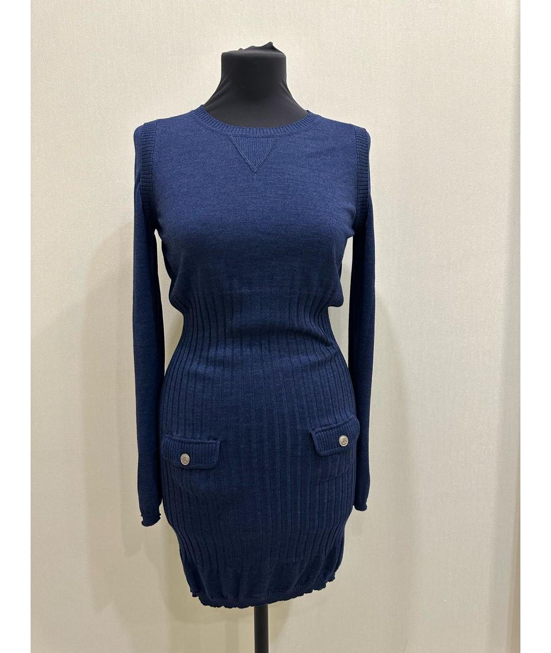 CHANEL Синее повседневное платье, фото 2