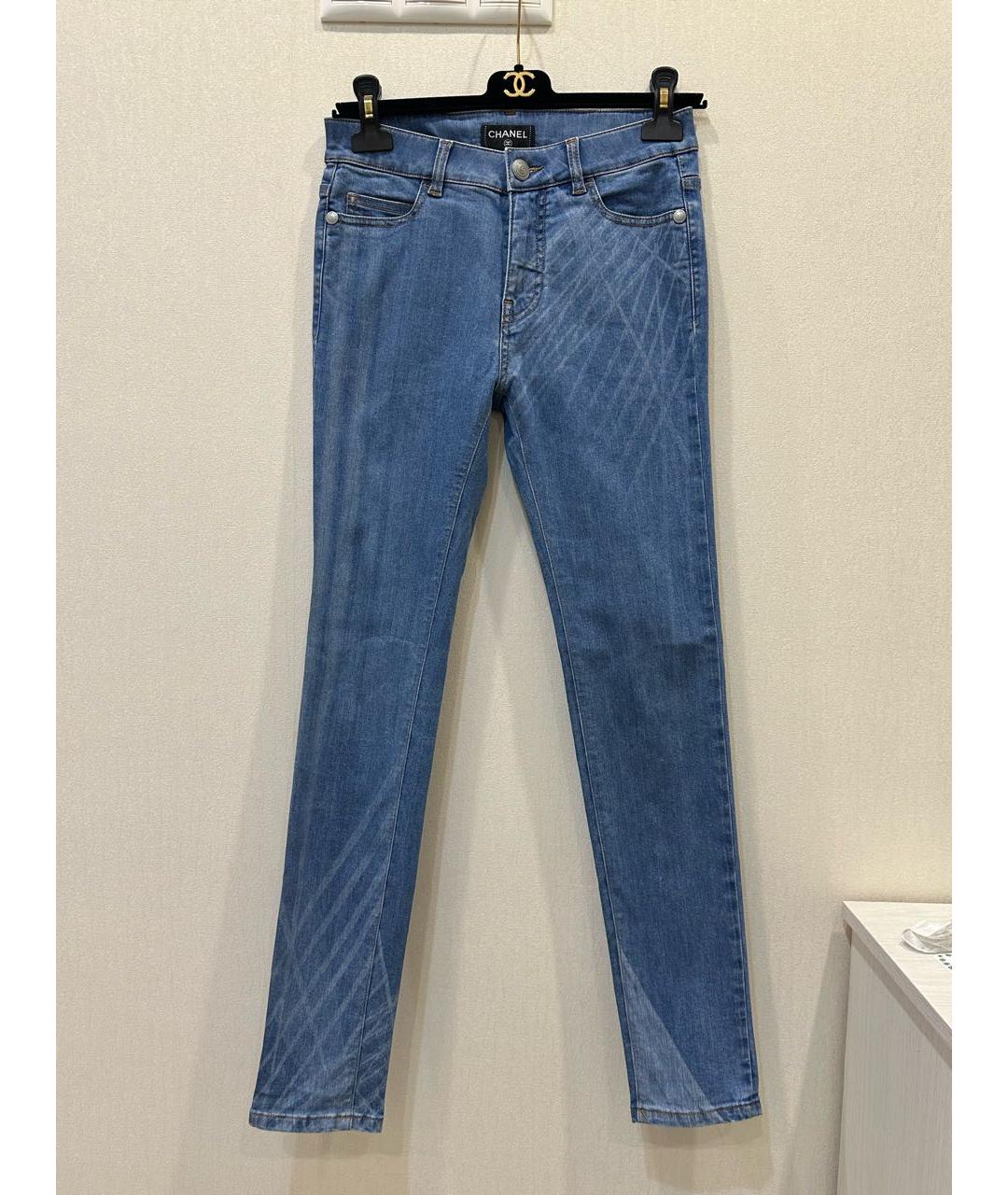 CHANEL Синие джинсы слим, фото 9