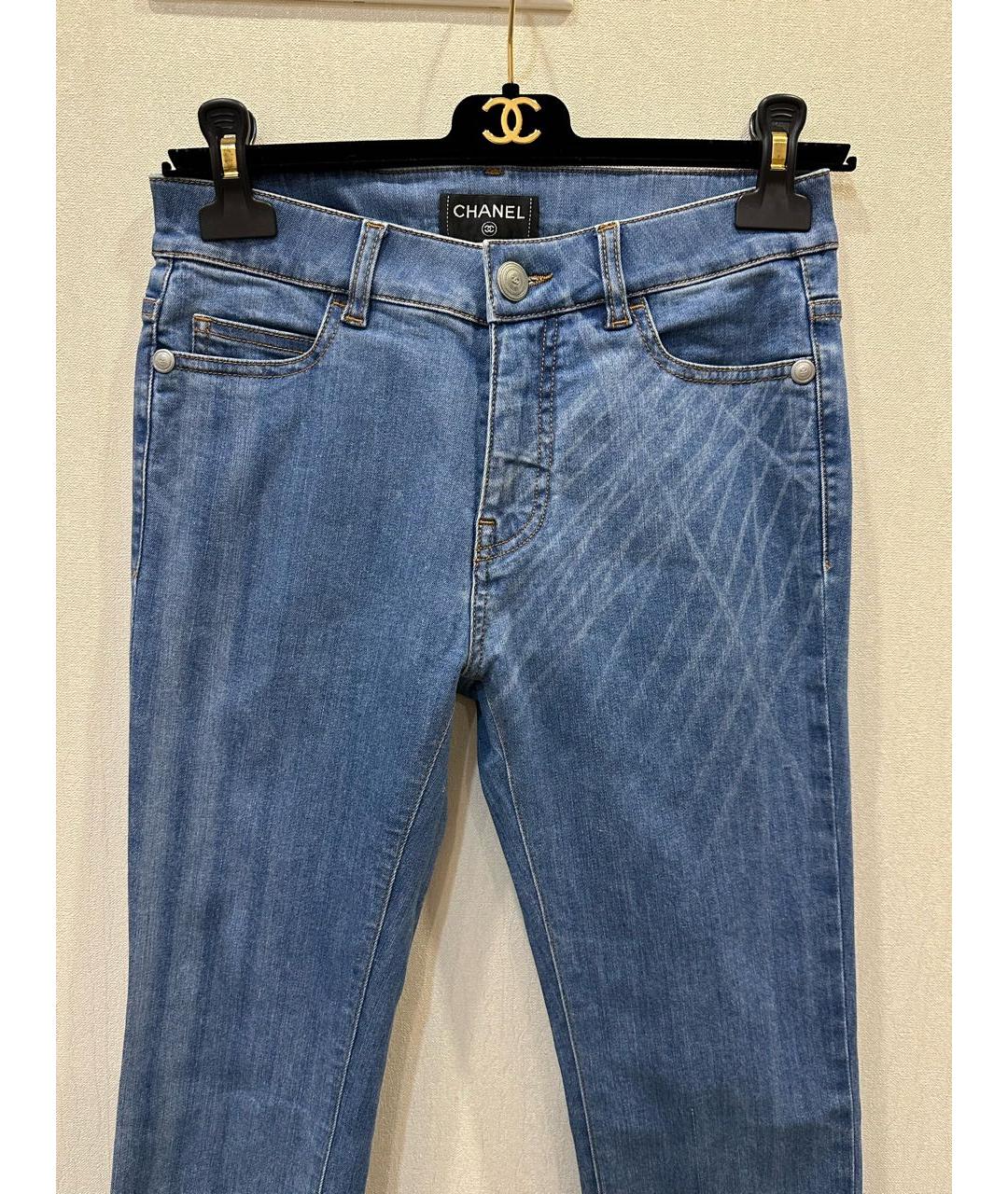 CHANEL Синие джинсы слим, фото 3