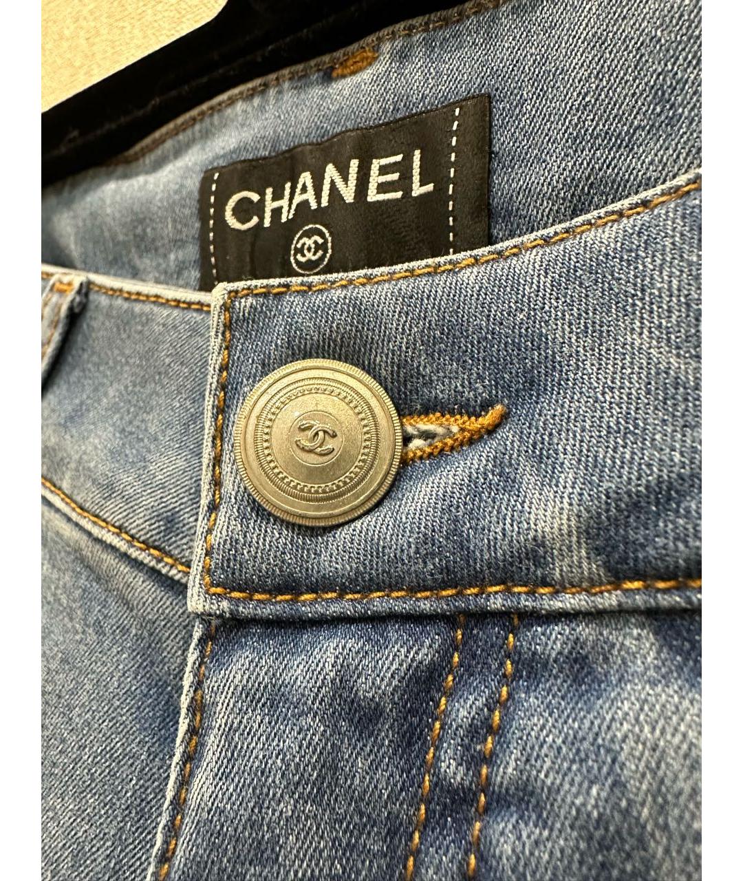 CHANEL Синие джинсы слим, фото 4