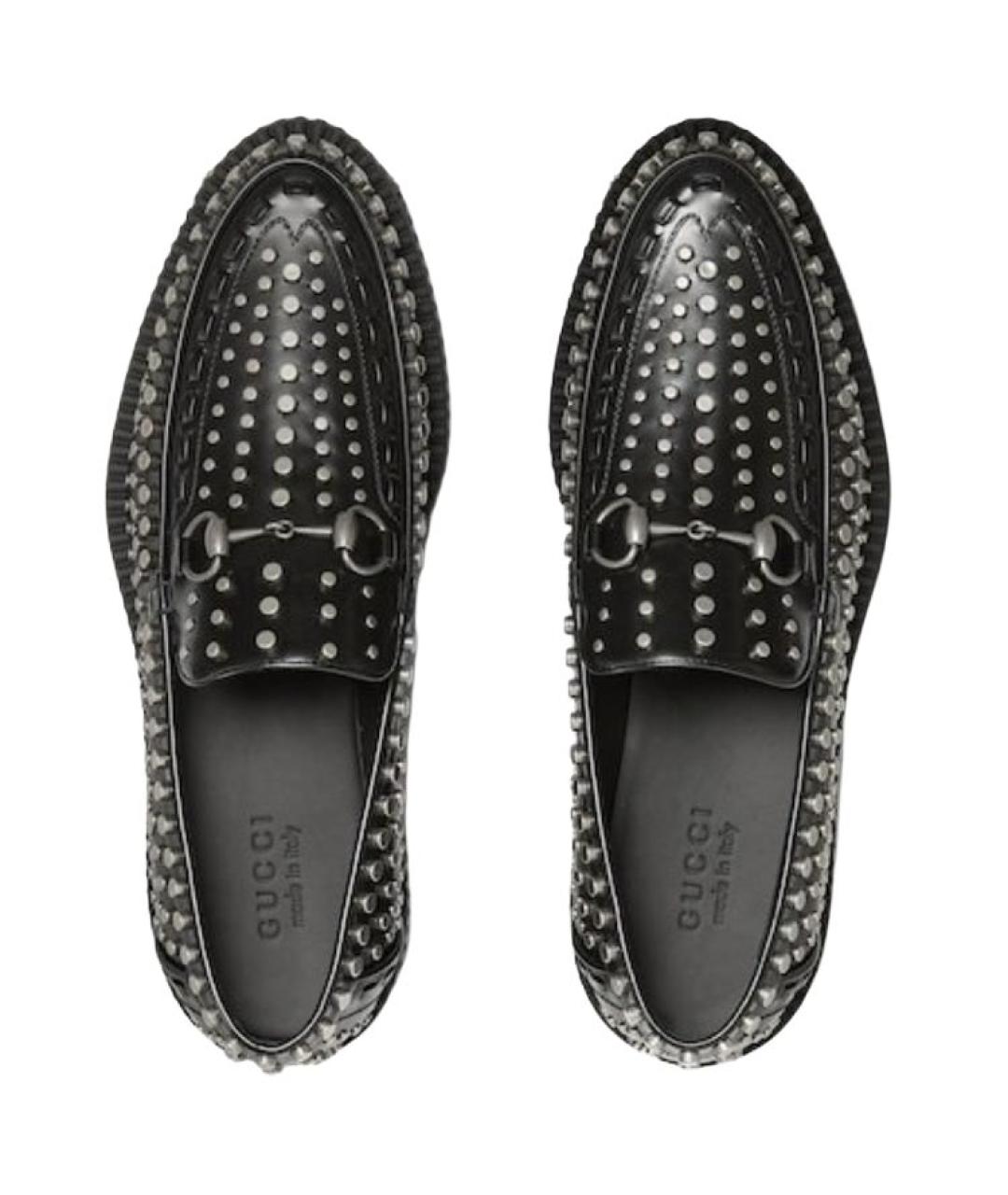 GUCCI Черные кожаные лоферы, фото 4