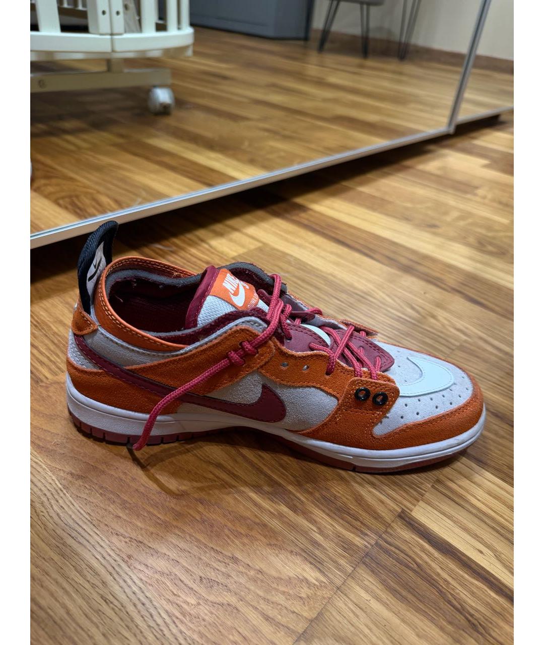 NIKE Оранжевое замшевые кроссовки, фото 7