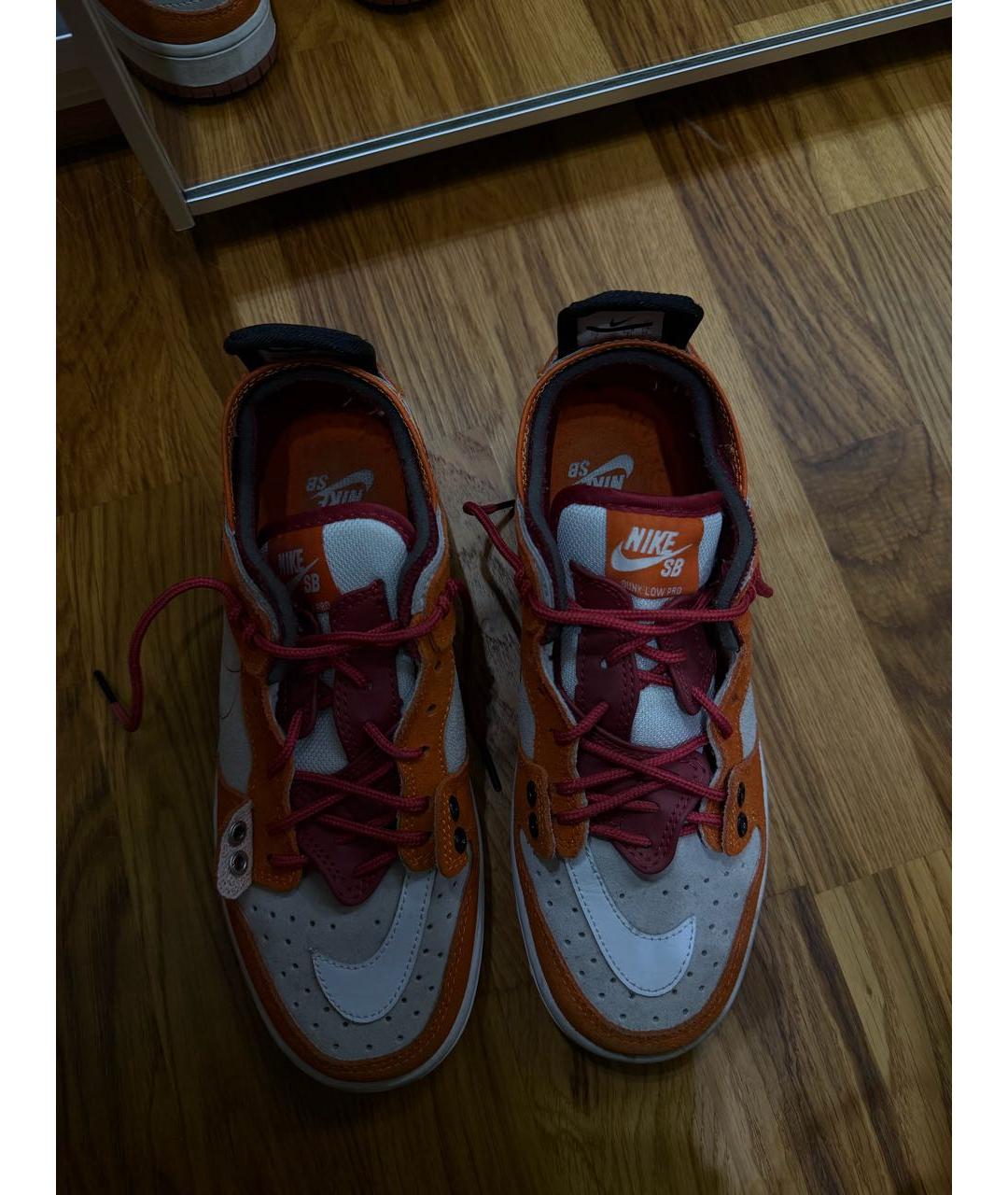 NIKE Оранжевое замшевые кроссовки, фото 2