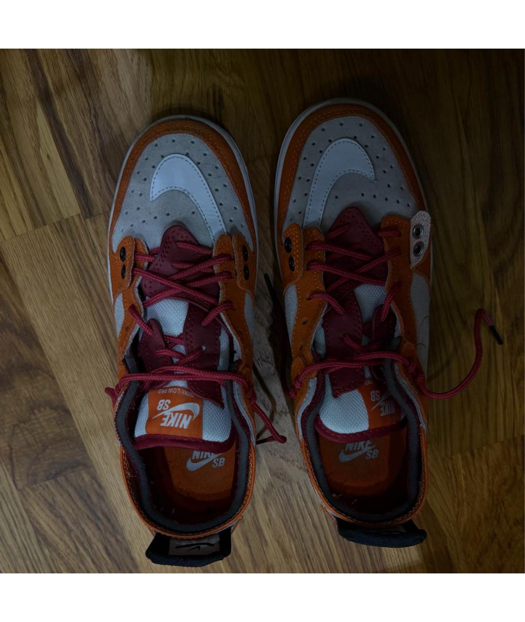 NIKE Оранжевое замшевые кроссовки, фото 3