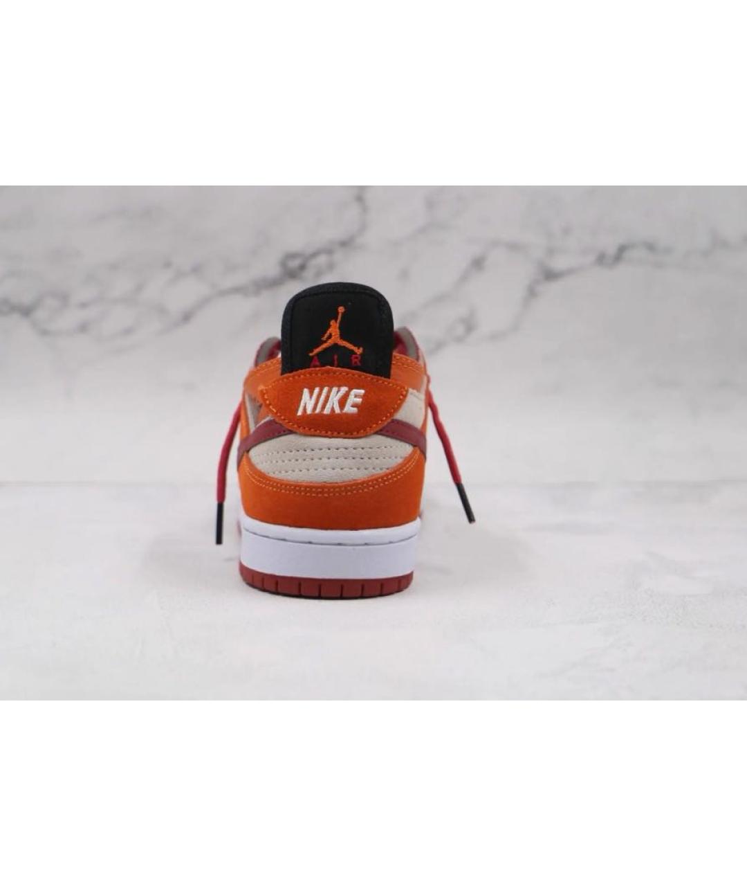 NIKE Оранжевое замшевые кроссовки, фото 4